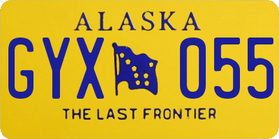AK license plate GYX055