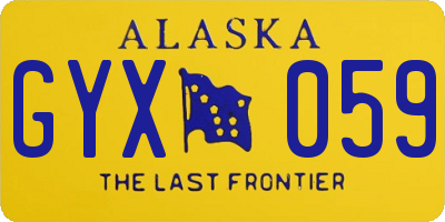AK license plate GYX059