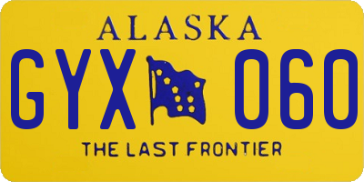 AK license plate GYX060