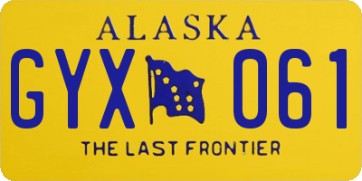 AK license plate GYX061
