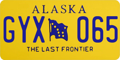 AK license plate GYX065