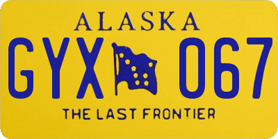 AK license plate GYX067