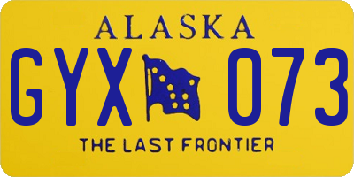 AK license plate GYX073