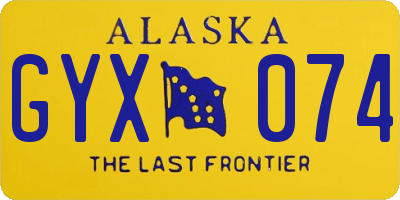 AK license plate GYX074