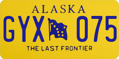 AK license plate GYX075