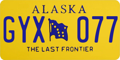 AK license plate GYX077