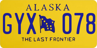 AK license plate GYX078