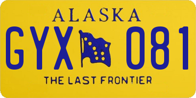 AK license plate GYX081