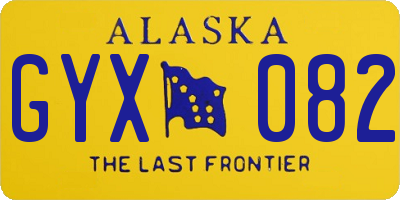 AK license plate GYX082