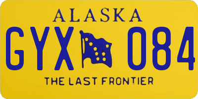AK license plate GYX084