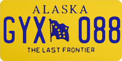 AK license plate GYX088