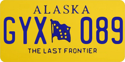 AK license plate GYX089