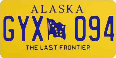AK license plate GYX094