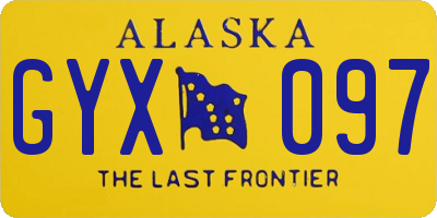 AK license plate GYX097