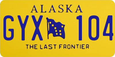AK license plate GYX104