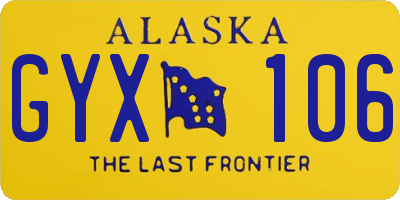 AK license plate GYX106