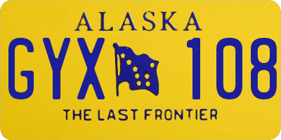 AK license plate GYX108