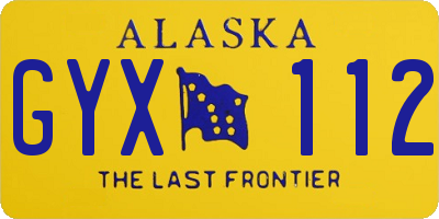 AK license plate GYX112