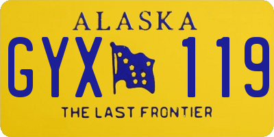 AK license plate GYX119