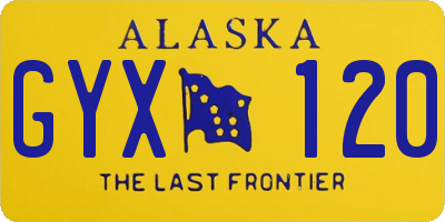 AK license plate GYX120