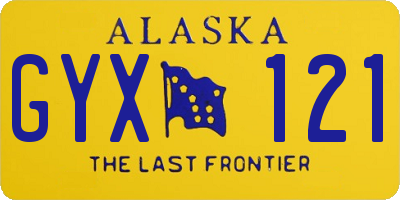 AK license plate GYX121