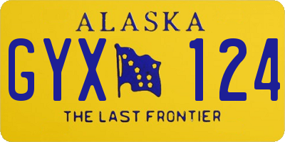 AK license plate GYX124