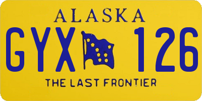 AK license plate GYX126