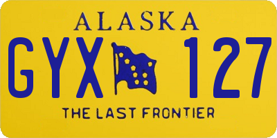 AK license plate GYX127
