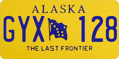 AK license plate GYX128
