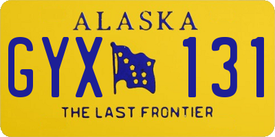 AK license plate GYX131