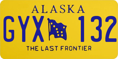 AK license plate GYX132