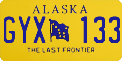 AK license plate GYX133