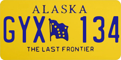 AK license plate GYX134