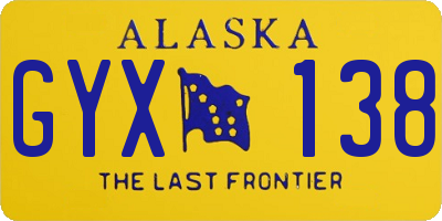 AK license plate GYX138