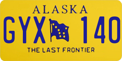 AK license plate GYX140