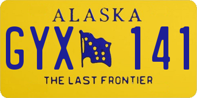 AK license plate GYX141