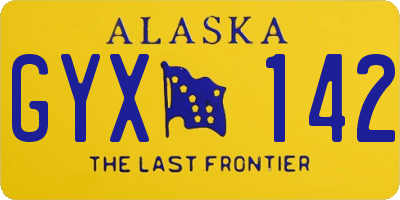 AK license plate GYX142