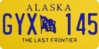 AK license plate GYX145