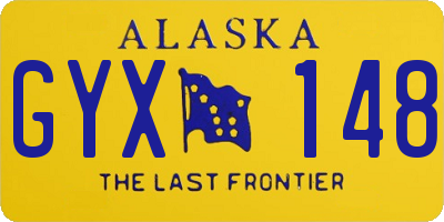 AK license plate GYX148