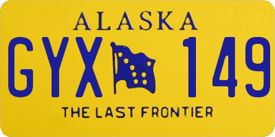 AK license plate GYX149