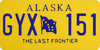 AK license plate GYX151