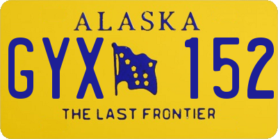 AK license plate GYX152