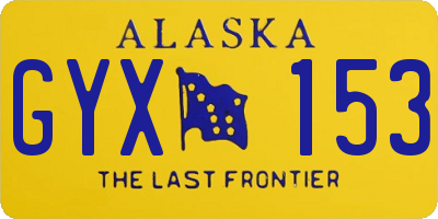 AK license plate GYX153