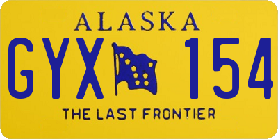 AK license plate GYX154