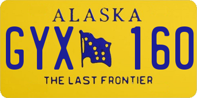 AK license plate GYX160