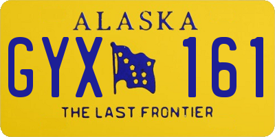 AK license plate GYX161