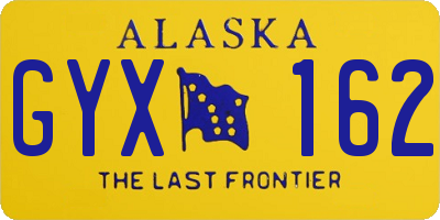 AK license plate GYX162