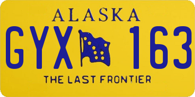 AK license plate GYX163