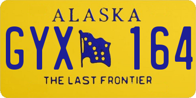 AK license plate GYX164