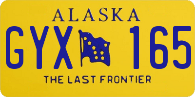 AK license plate GYX165
